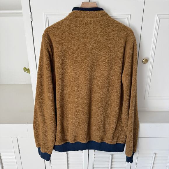 Patagonia Men's Shearling Fleece Button Pullover Bear Brown Size M - Picture 2 of 6